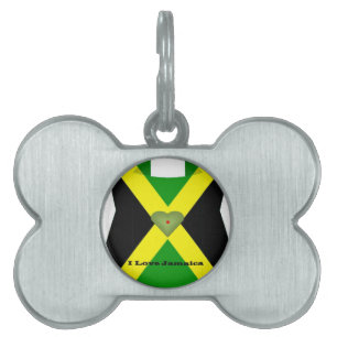 I Love Jamaica Have a Nice Day and a Better Night Pet Name Tag