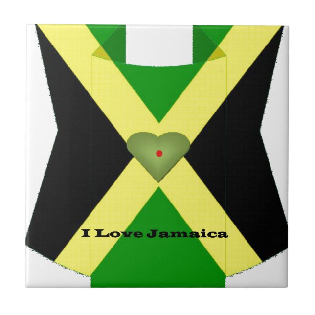 I Love Jamaica Have a Nice Day and a Better Night Tile (Front)