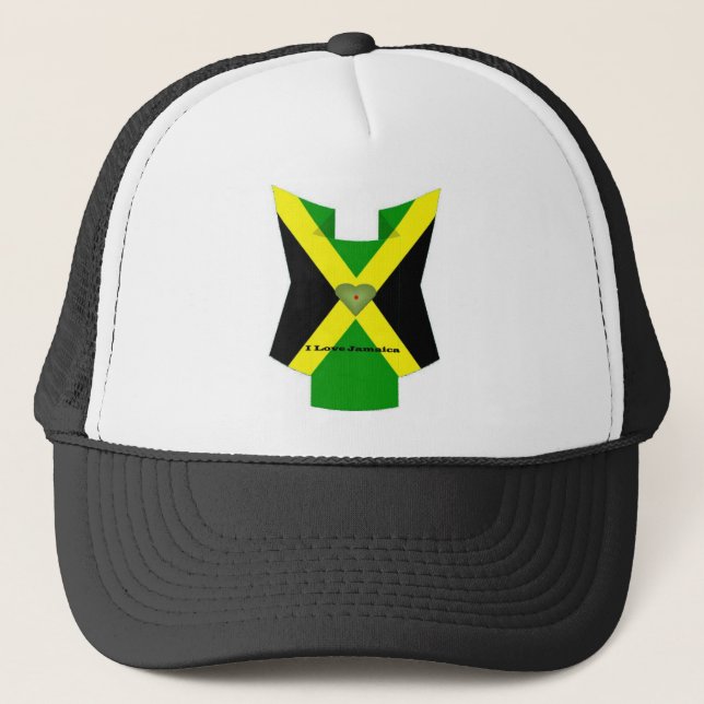 I Love Jamaica Have a Nice Day and a Better Night Trucker Hat (Front)