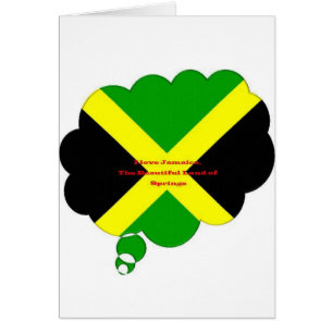 I Love Jamaica National Flag Colours 