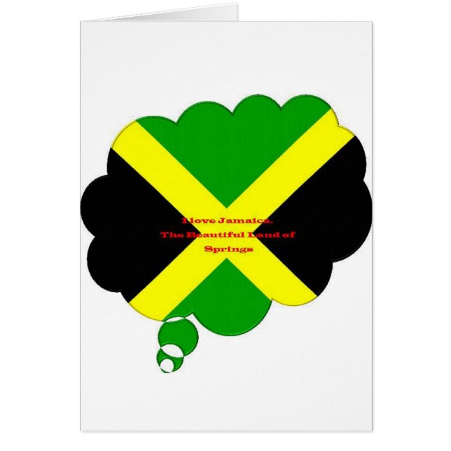 I Love Jamaica National Flag Colours  (Front)