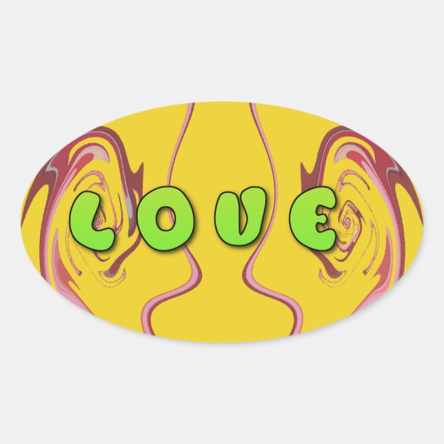 I love Jamaica  Oval Sticker (Front)