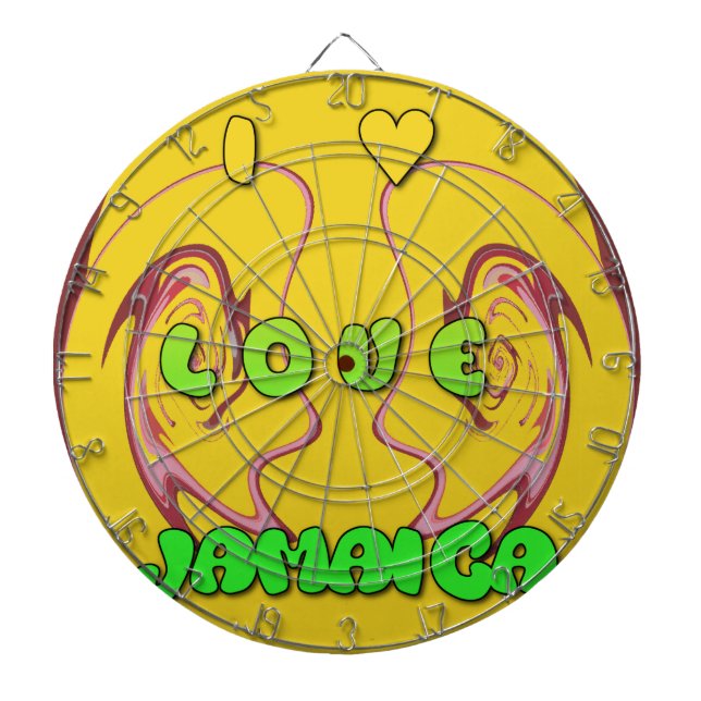 I love Jamaica.png Dartboard (Front)