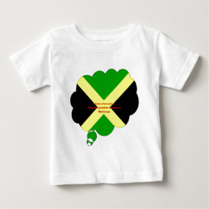 I Love Jamaica Text on Flag Art Print Baby T-Shirt