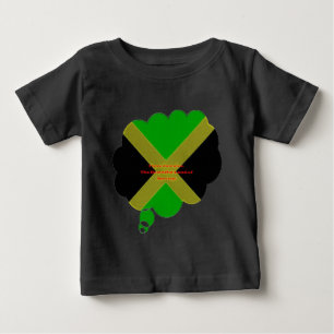 I Love Jamaica Text on Flag Art Print Baby T-Shirt