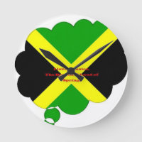 I Love Jamaica Text on Flag Art Print
