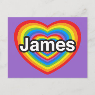 I love James. I love you James. Heart Postcard