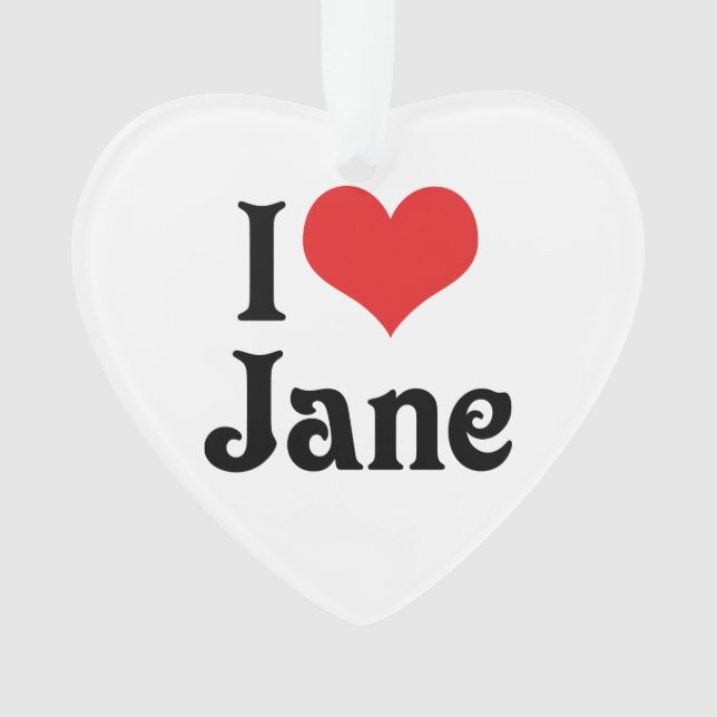 I Love Jane Ornament (Front)