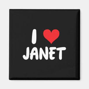 I Love Janet - Heart - Name  Magnet
