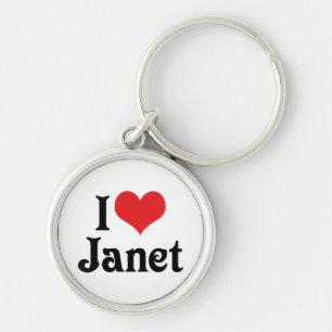 I Love Janet Key Ring