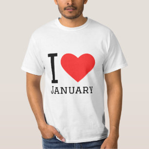 I love January Square Sticker T-Shirt