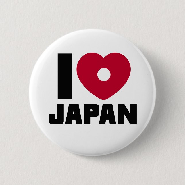 I Love Japan Button (Front)