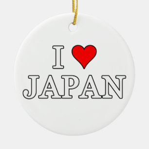 I Love Japan Ceramic Ornament