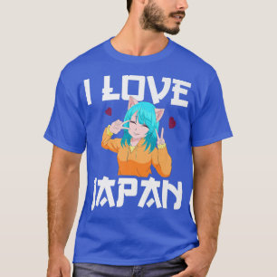 I Love Japan Kawaii Neko Anime Girl Manga Otaku Wa T-Shirt