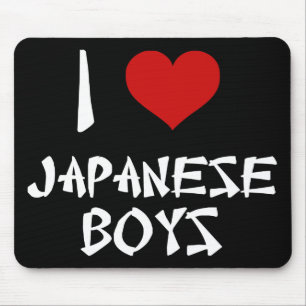 I Love Japanese Boys Mouse Pad