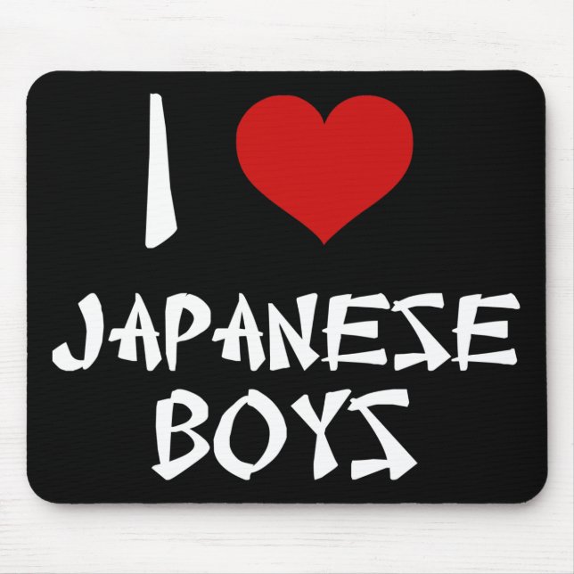 I Love Japanese Boys Mouse Pad (Front)