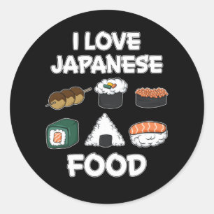 I Love Japanese Food Funny Japan Rice Ramen Gift Classic Round Sticker