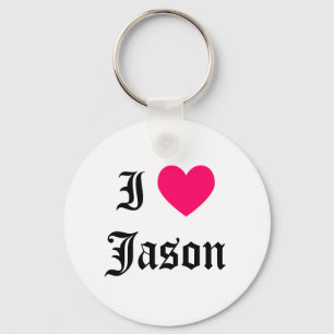 I Love Jason Key Ring