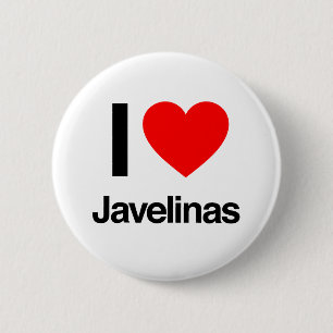 i love javelinas 6 cm round badge