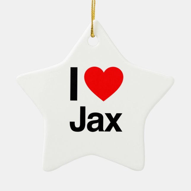 i love jax ceramic tree decoration (Front)