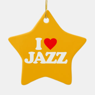 I LOVE JAZZ CERAMIC ORNAMENT