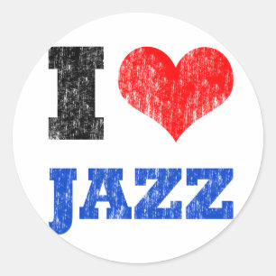 I Love Jazz Classic Round Sticker