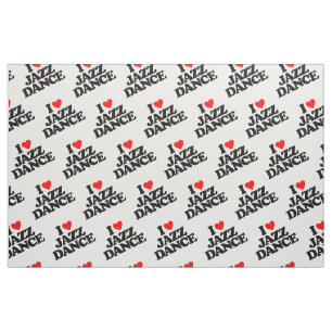 I LOVE JAZZ DANCE FABRIC