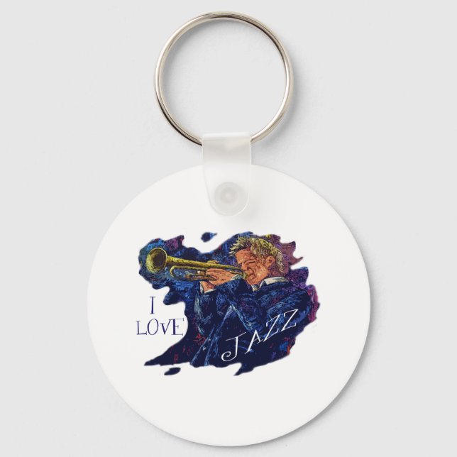 I LOVE JAZZ KEY RING (Front)