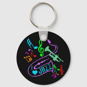 I LOVE JAZZ KEY RING