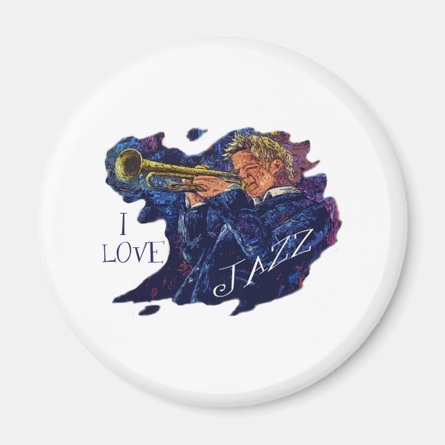 I LOVE JAZZ MAGNET (Front)