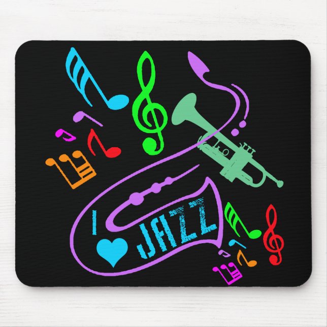 I LOVE JAZZ MOUSE PAD (Front)