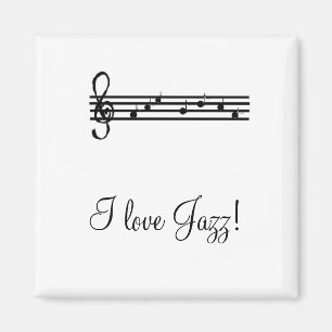 I love Jazz Music Magnet