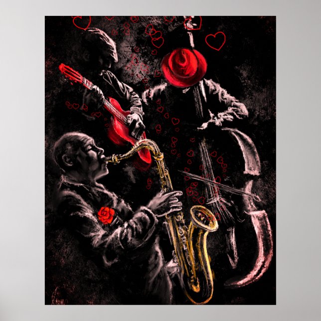 I Love Jazz Music Poster Art (Front)