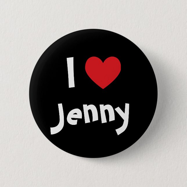 I Love Jenny 6 Cm Round Badge (Front)