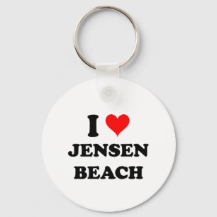I Love Jensen Beach Florida Key Ring