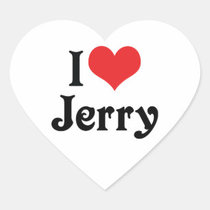 I Love Jerry Heart Sticker