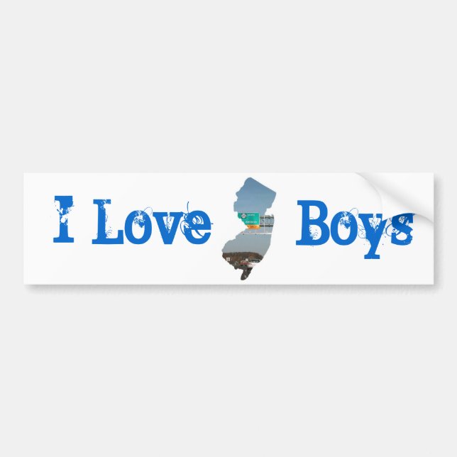 I Love jersey boys Bumper Sticker (Front)