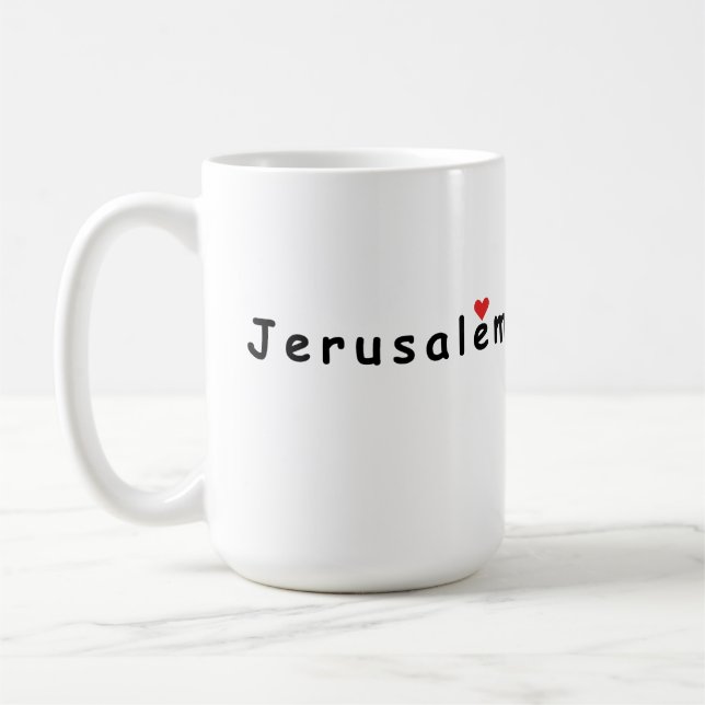 I love Jerusalem Israel Coffee Mug (Left)