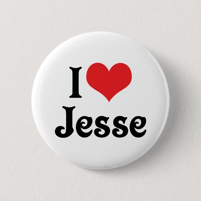 I Love Jesse 6 Cm Round Badge (Front)