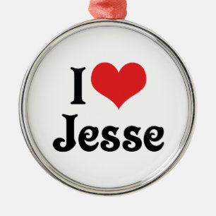 I Love Jesse Metal Tree Decoration