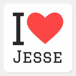 I love jesse square sticker