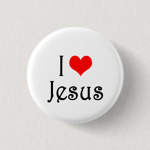I love Jesus 3 Cm Round Badge