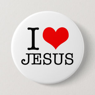 I Love Jesus    7.5 Cm Round Badge