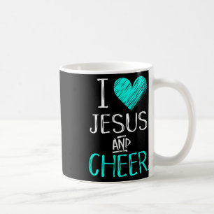 I Love Jesus And Cheer Christian Cheerleading Spor Coffee Mug