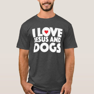 i love jesus and dogs t shirt Religious Xmas Gift