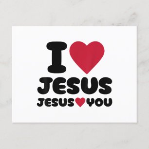 I Love Jesus and Jesus Loves You Christian Enclosure Card