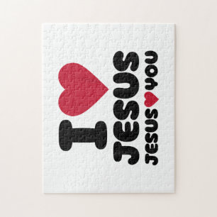 I Love Jesus and Jesus Loves You Christian Jigsaw Puzzle
