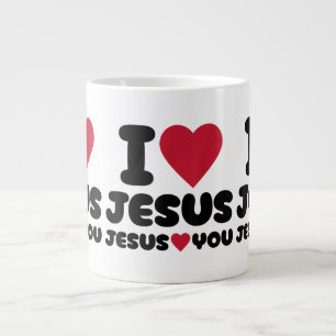 I Love Jesus and Jesus Loves You Christian Large Coffee Mug