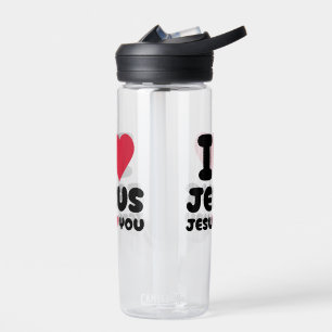I Love Jesus and Jesus Loves You Christian Water Bottle