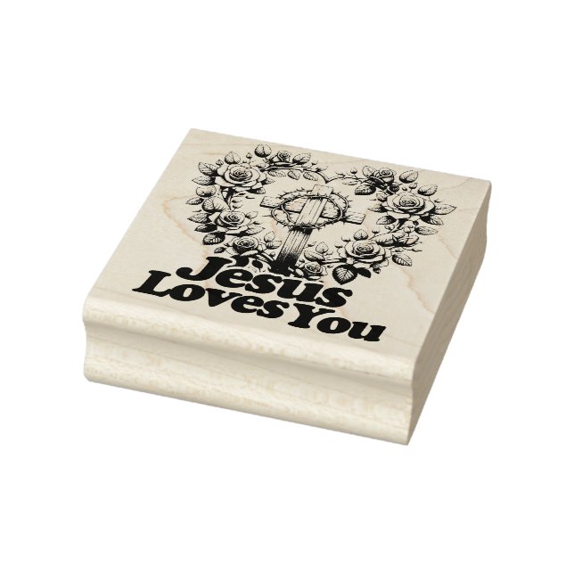 I Love Jesus and Jesus loves You                   Rubber Stamp (Stamp)